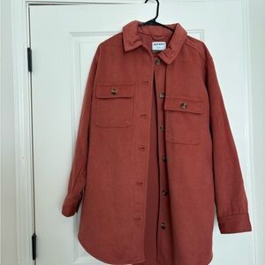 Rust Button-Up Women's Jacket